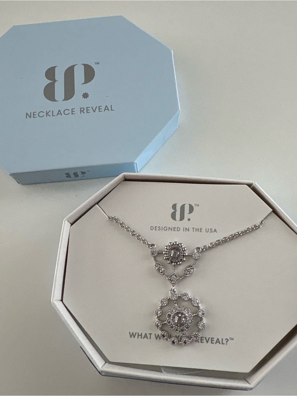 Bomb Party Catcher Of Dreams Necklace NK95452 Diamond CZ Rhodium Plating